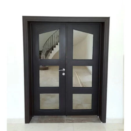 EQDR011 - Double Leaf Door with Glass Insert