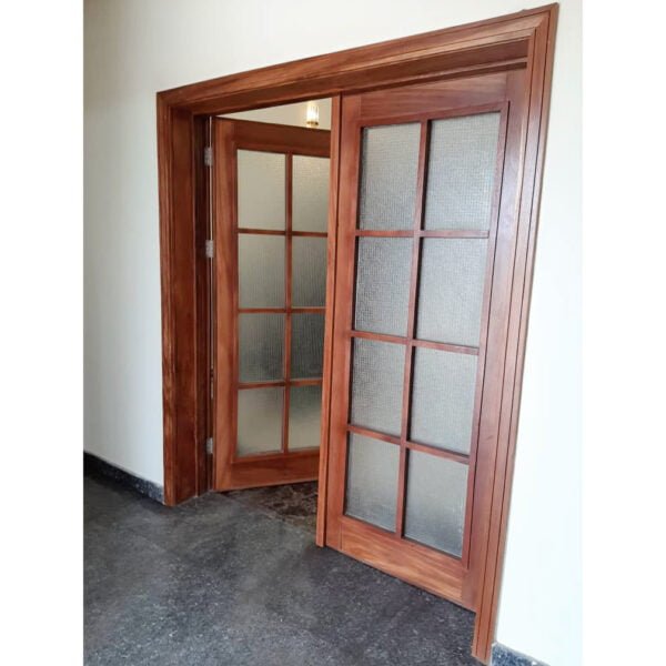 EQDR06 - Double Leaf Door with Glass Insert